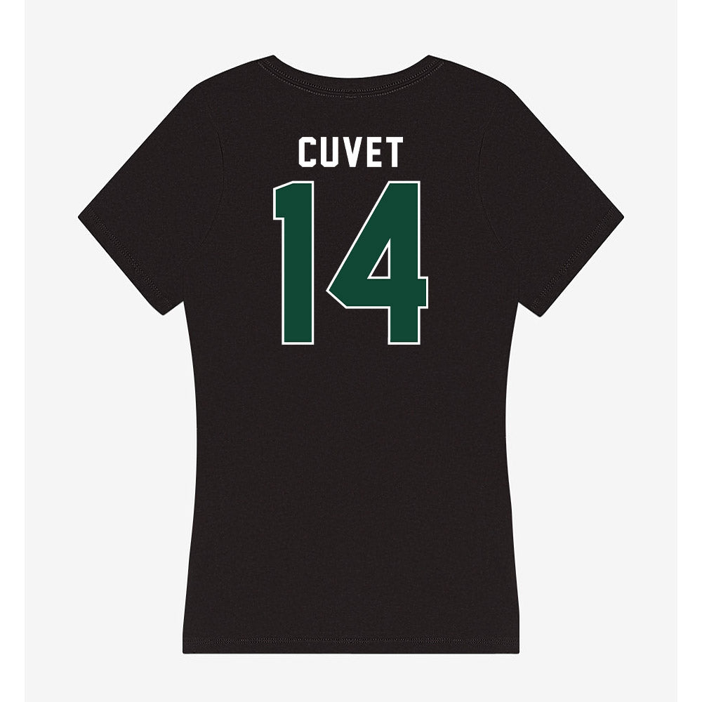 Miami - NCAA Baseball : Daniel Cuvet - Women's V-Neck T-Shirt-1