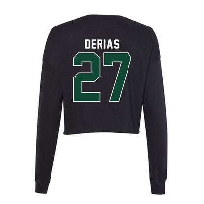 Miami - NCAA Baseball : Howard Tate DeRias - Women's Cropped Crew Fleece-1