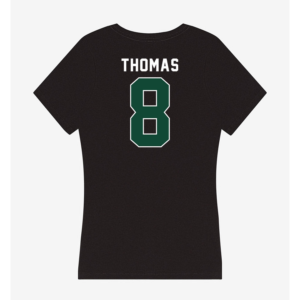 Miami - NCAA Football : Jakobe Thomas - Women's V-Neck T-Shirt-1