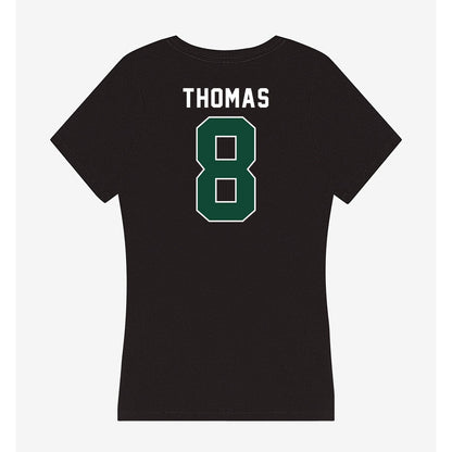Miami - NCAA Football : Jakobe Thomas - Women's V-Neck T-Shirt-1