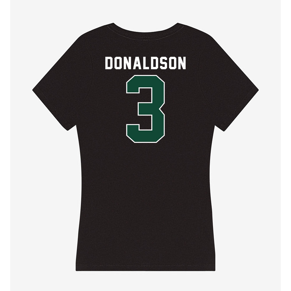 Miami - NCAA Men's Basketball : Tre Donaldson - Women's V-Neck T-Shirt-1