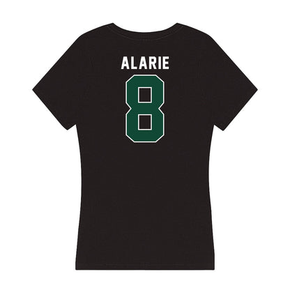 Miami - NCAA Men's Basketball : Xander Alarie - Women's V-Neck T-Shirt-1