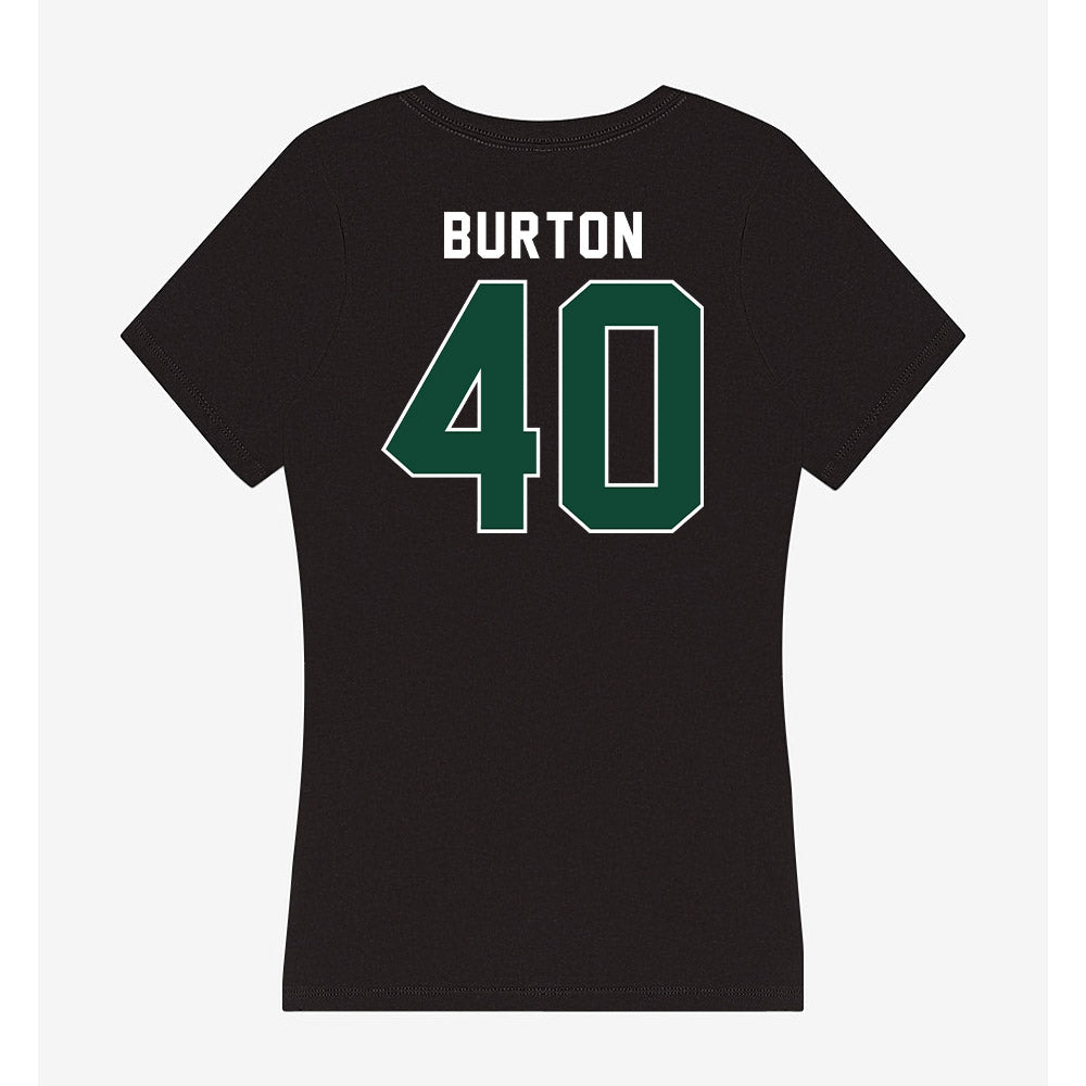 Miami - NCAA Football : Brennan Burton - Women's V-Neck T-Shirt-1