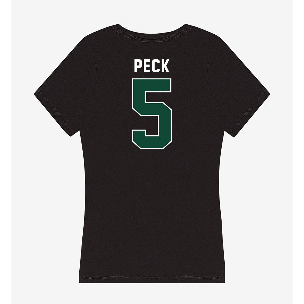 Miami - NCAA Women's Soccer : Amanda Peck - Women's V-Neck T-Shirt-1