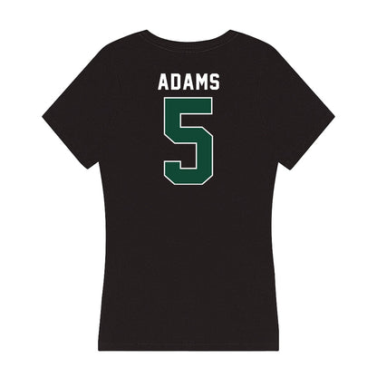 Miami - NCAA Women's Basketball : Ahnay Adams - Women's V-Neck T-Shirt-1