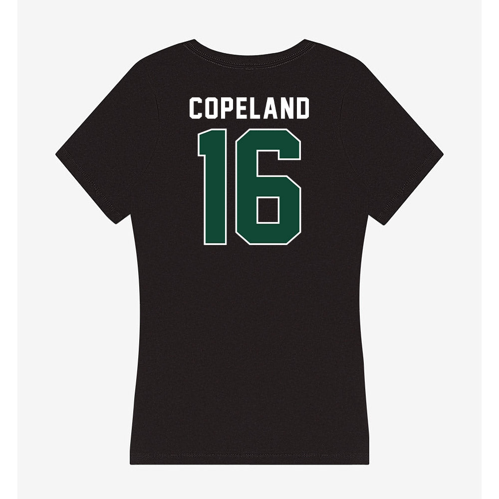 Miami - NCAA Baseball : Cian Copeland - Women's V-Neck T-Shirt-1