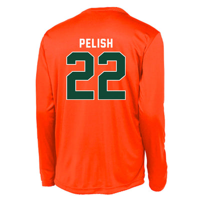 Miami - NCAA Women's Basketball : Simone Pelish - Activewear Long Sleeve T-Shirt