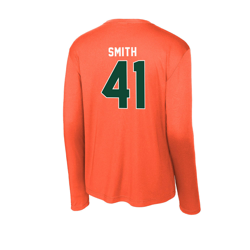 Miami - NCAA Football : Chase Smith - Activewear Long Sleeve T-Shirt-1
