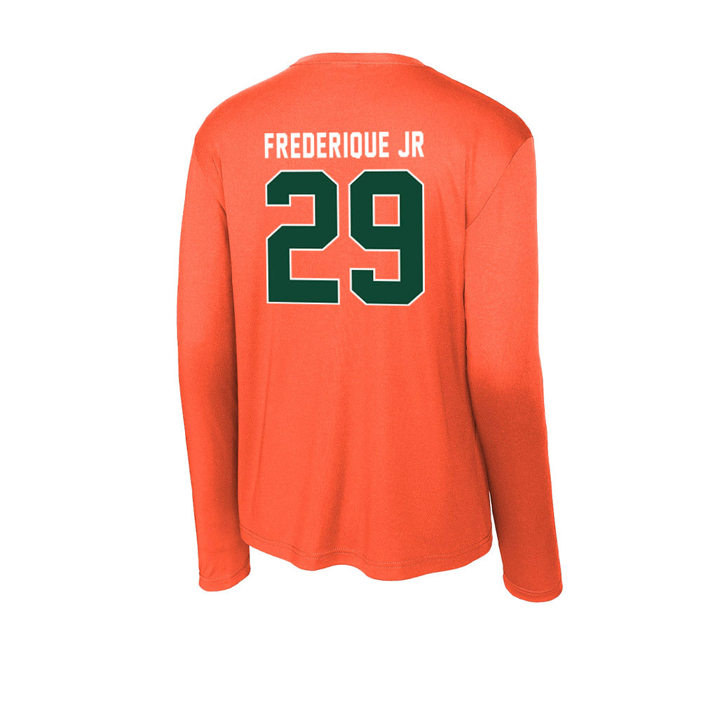 Miami - NCAA Football : Romanas Frederique Jr - Activewear Long Sleeve T-Shirt-1