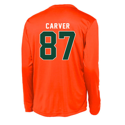 Miami - NCAA Football : Hunter Carver - Activewear Long Sleeve T-Shirt