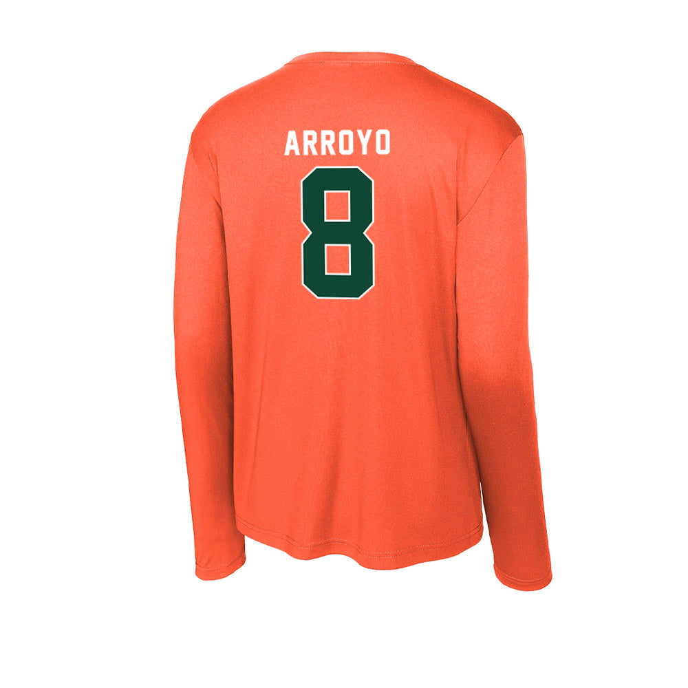 Miami - NCAA Football : Elijah Arroyo - Activewear Long Sleeve T-Shirt-1