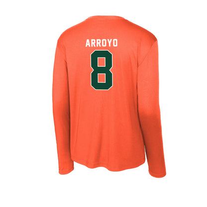 Miami - NCAA Football : Elijah Arroyo - Activewear Long Sleeve T-Shirt-1