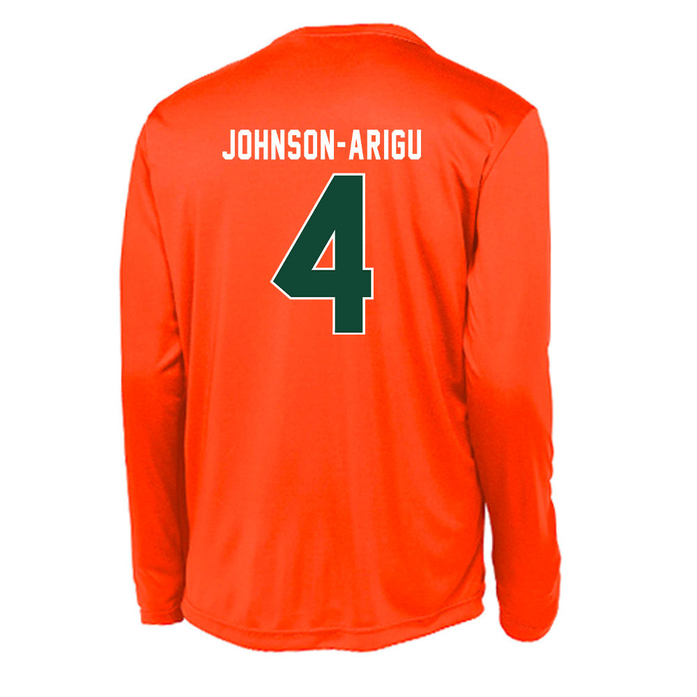 Miami - NCAA Men's Basketball : Isaiah Johnson-Arigu - Activewear Long Sleeve T-Shirt