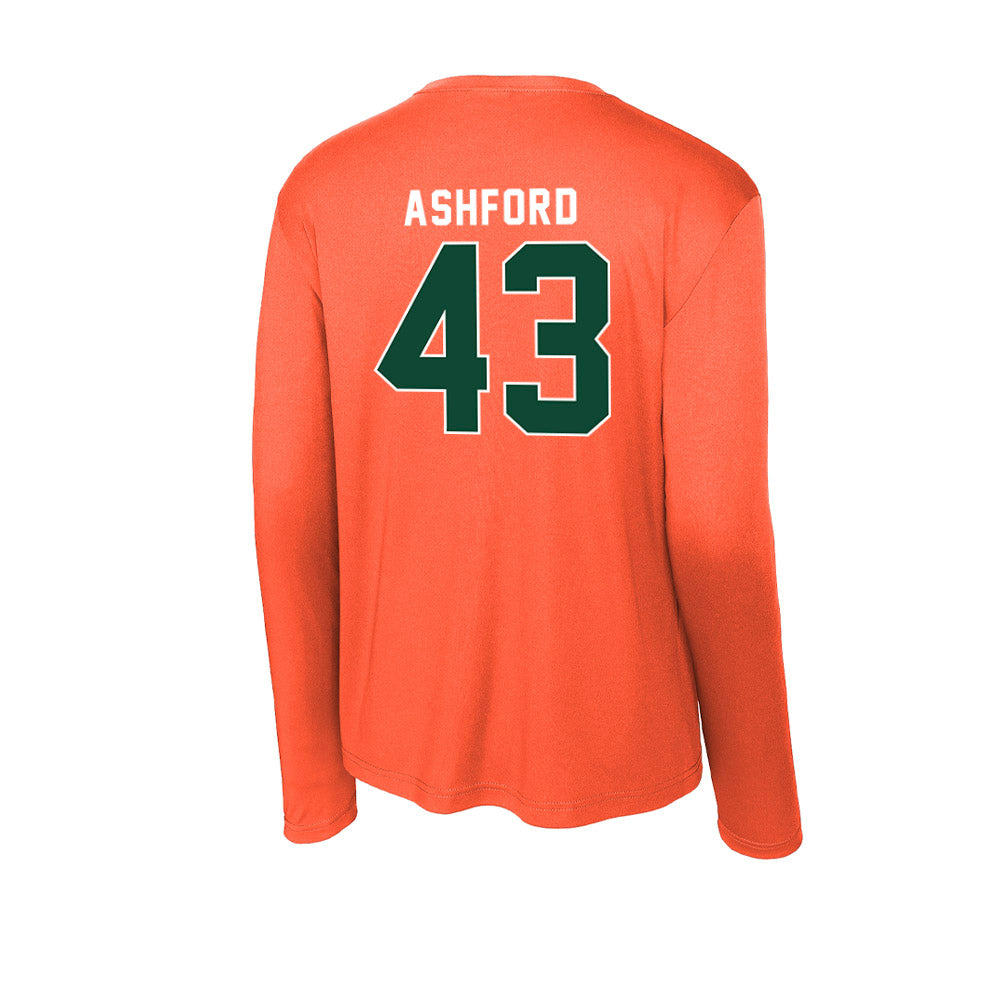 Miami - NCAA Baseball : Ryan Ashford - Activewear Long Sleeve T-Shirt-1