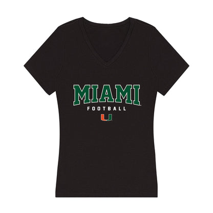 Miami - NCAA Football : Marley Cook - Women's V-Neck T-Shirt-0