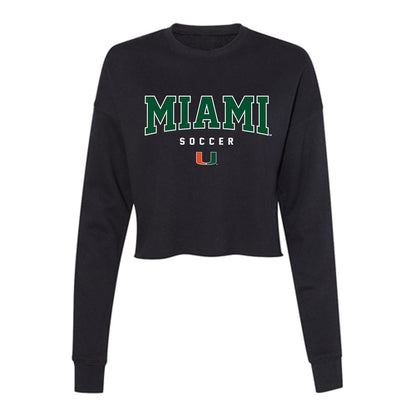 Miami - NCAA Women's Soccer : Gisselle Kozarski - Women's Cropped Crew Fleece-0