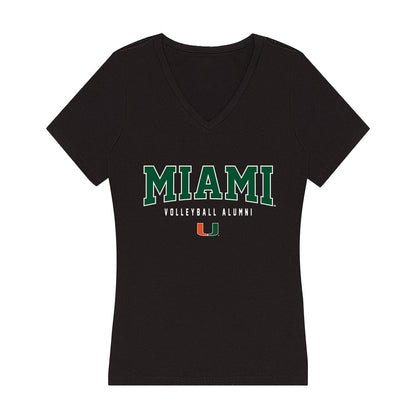 Miami - Women's Volleyball Alumni : Brooke McDermott - Women's V-Neck T-Shirt-0