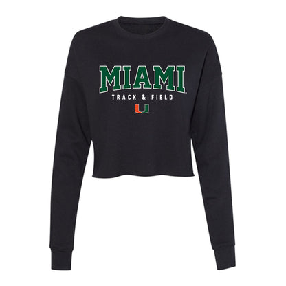 Miami - NCAA Women's Track & Field : Jemima Mills - Women's Cropped Crew Fleece-0