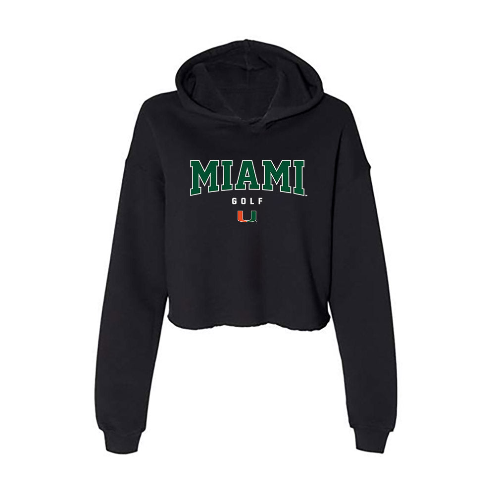 Miami - NCAA Women's Golf : Barbora Bujakova - Women's Crop Fleece Hoodie-0
