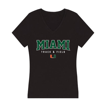 Miami - NCAA Women's Track & Field : Sam Kavanagh - Women's V-Neck T-Shirt-0