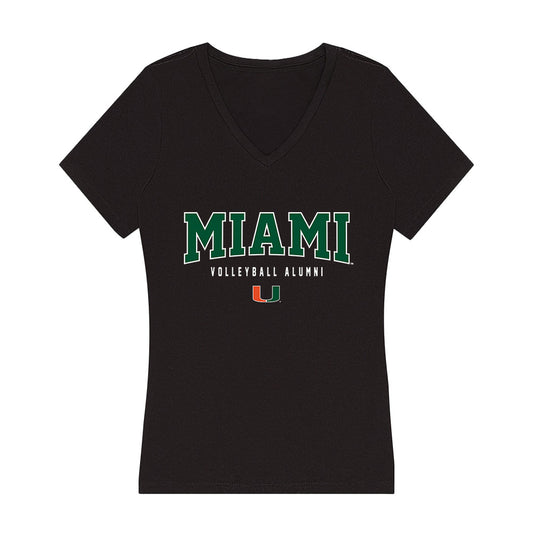 Miami - Women's Volleyball Alumni : Blair Fuentez - Women's V-Neck T-Shirt-0