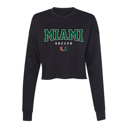 Miami - NCAA Women's Soccer : Teegan Melenhorst - Women's Cropped Crew Fleece-0