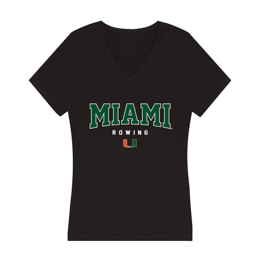 Miami - NCAA Women's Rowing : Anderson Blalock - Women's V-Neck T-Shirt-0