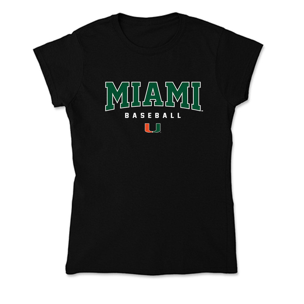 Miami - NCAA Baseball : Aidan Ray - Soft Style Women’s T-Shirt-0