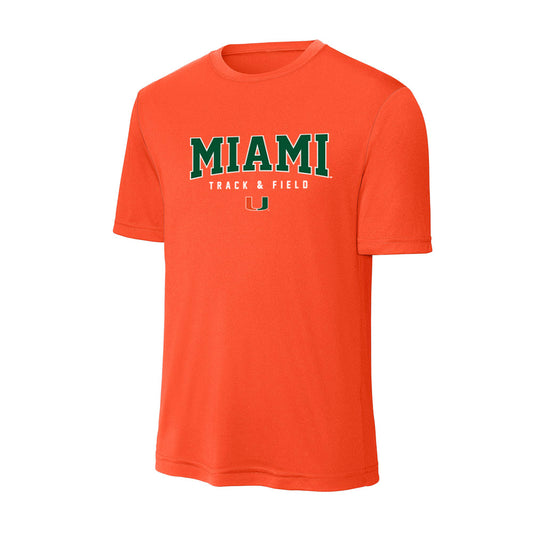 Miami - NCAA Women's Track & Field : Brittney Jennings - Activewear T-Shirt-0