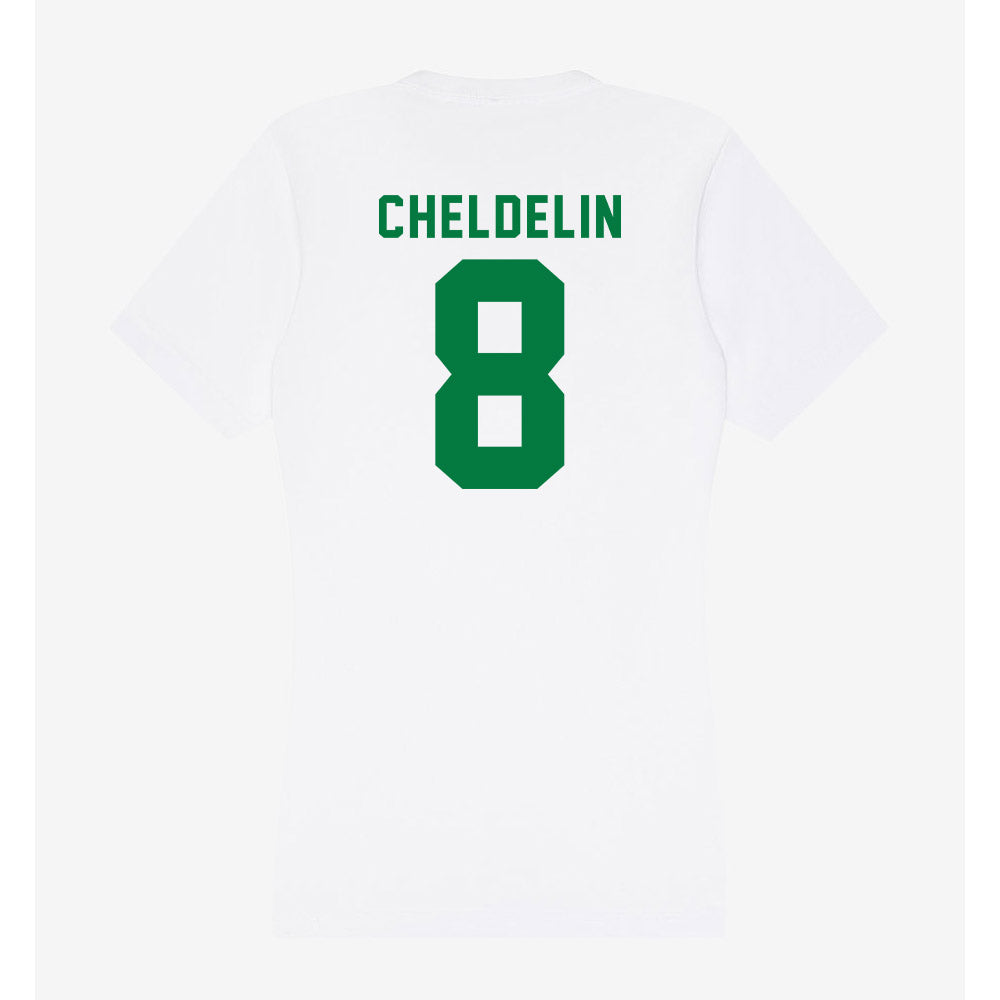 Oregon - NCAA Women's Soccer : Kate Cheldelin - Women's V-Neck T-Shirt-1