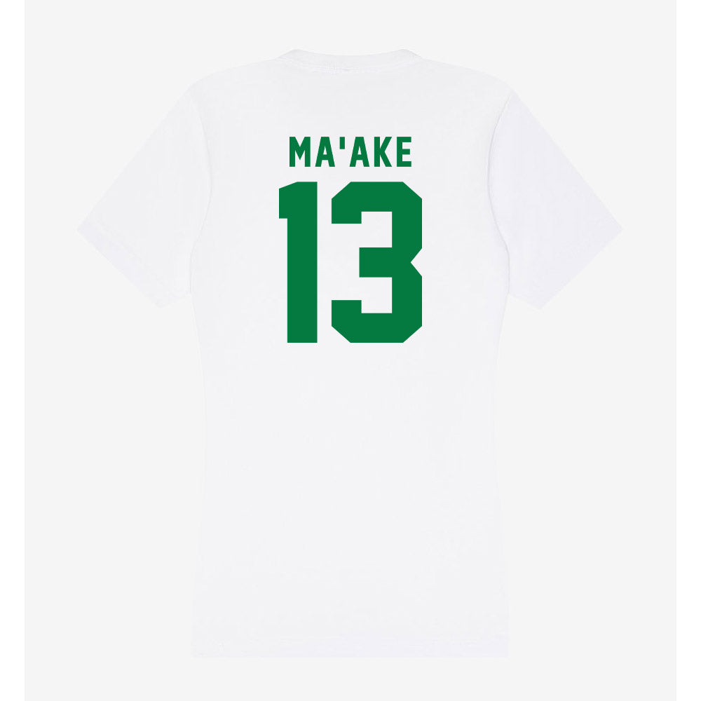 Oregon - NCAA Softball : Stefini Ma'ake - Women's V-Neck T-Shirt-1