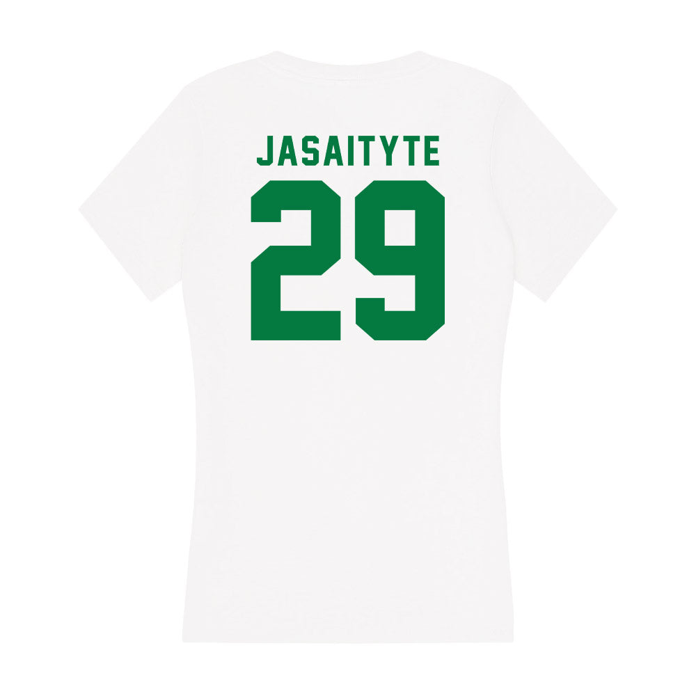 Oregon - NCAA Women's Soccer : Karolina Jasaityte - Women's V-Neck T-Shirt-1