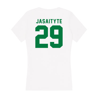 Oregon - NCAA Women's Soccer : Karolina Jasaityte - Women's V-Neck T-Shirt-1