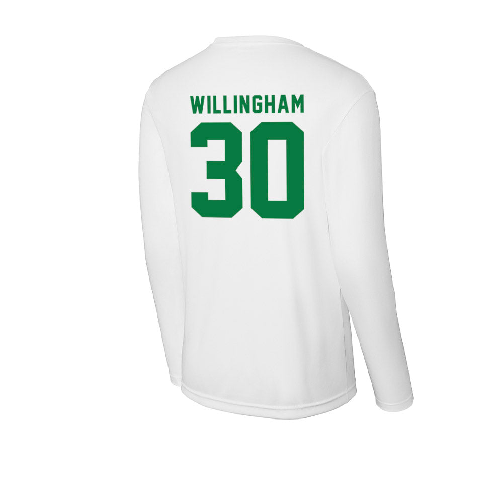 Oregon - NCAA Acrobatics & Tumbling : Morgan Willingham - Activewear Long Sleeve T-Shirt-1