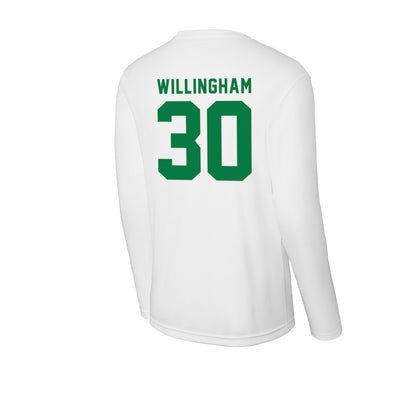Oregon - NCAA Acrobatics & Tumbling : Morgan Willingham - Activewear Long Sleeve T-Shirt-1