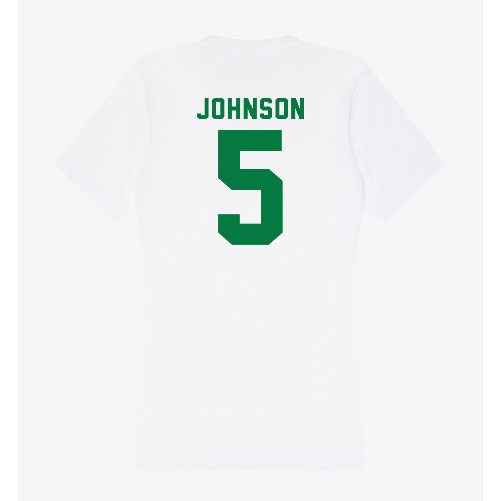 Oregon - NCAA Football : Theran Johnson - Women's V-Neck T-Shirt-1