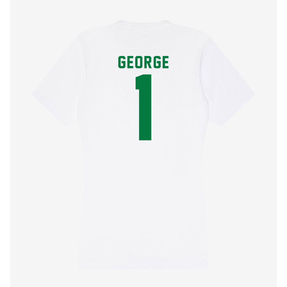 Oregon - NCAA Beach Volleyball : Natasha George - Women's V-Neck T-Shirt-1