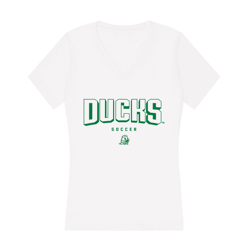 Oregon - NCAA Women's Soccer : Clotine Chase - Women's V-Neck T-Shirt-0