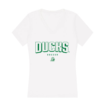 Oregon - NCAA Women's Soccer : Clotine Chase - Women's V-Neck T-Shirt-0
