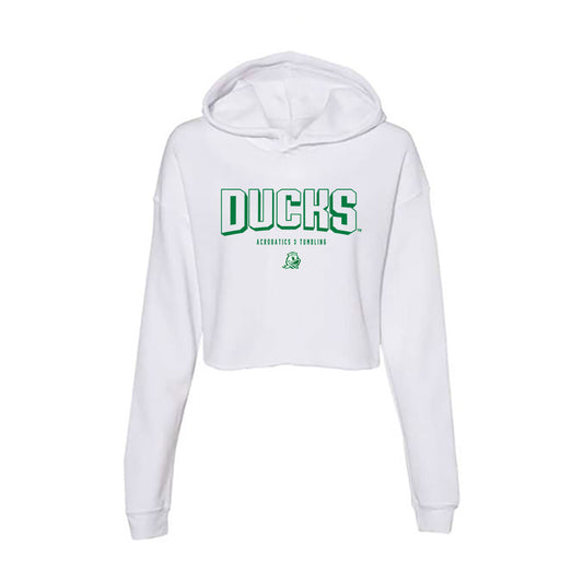 Oregon - NCAA Acrobatics & Tumbling : Brynn Mortimer - Women's Crop Fleece Hoodie-0