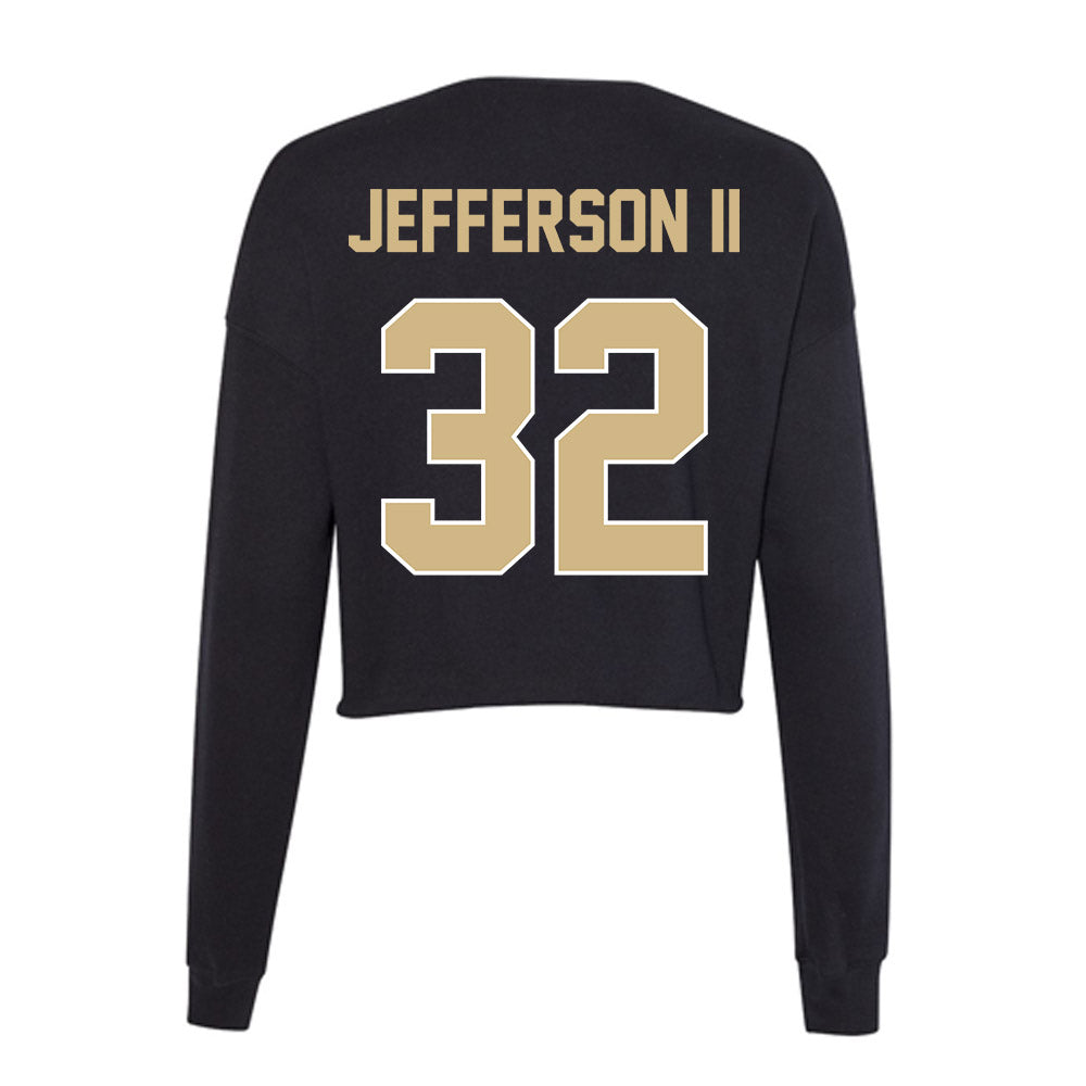 Purdue - NCAA Football : Joseph Jefferson II - Women's Cropped Crew Fleece-1