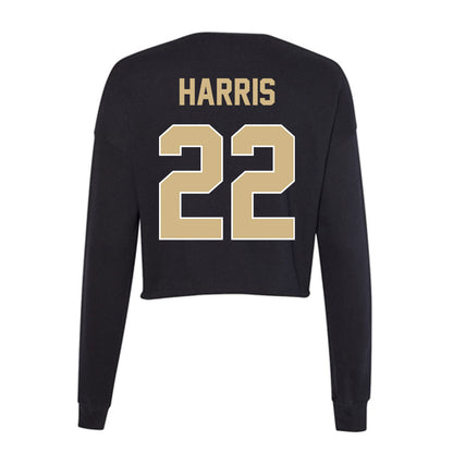 Purdue - NCAA Football : Antonio Harris - Women's Cropped Crew Fleece-1