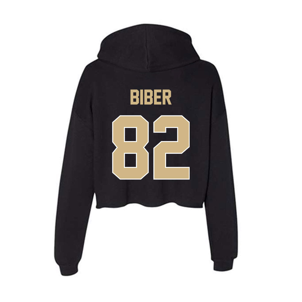 Purdue - NCAA Football : Drew Biber - Women's Crop Fleece Hoodie-1