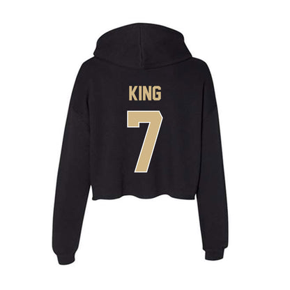 Purdue - NCAA Men's Basketball : Samuel King - Women's Crop Fleece Hoodie-1