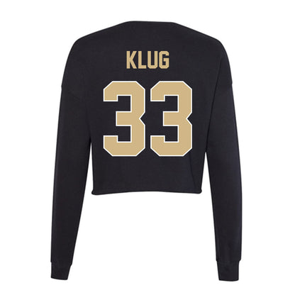 Purdue - NCAA Baseball : Austin Klug - Women's Cropped Crew Fleece-1