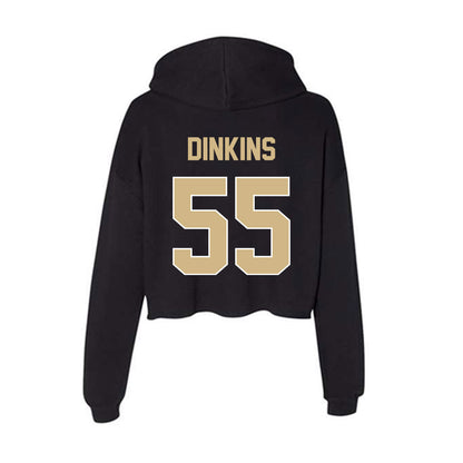 Purdue - NCAA Football : Jamarius Dinkins - Women's Crop Fleece Hoodie-1