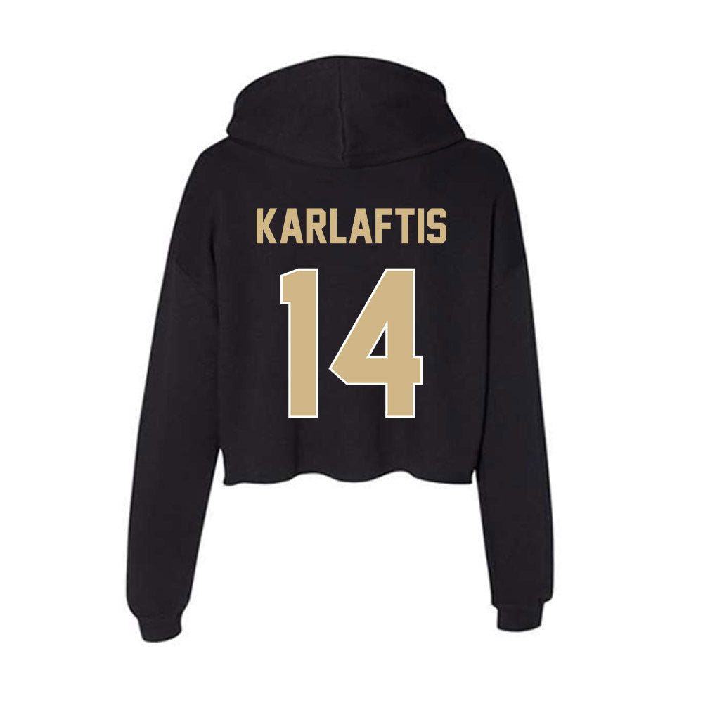 Purdue - NCAA Football : Yanni Karlaftis - Women's Crop Fleece Hoodie-1