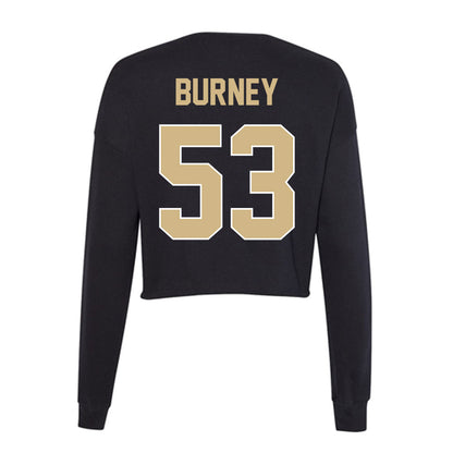 Purdue - NCAA Football : Joshua Burney - Women's Cropped Crew Fleece-1