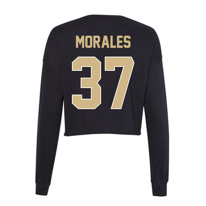 Purdue - NCAA Baseball : Jordan Morales - Women's Cropped Crew Fleece-1