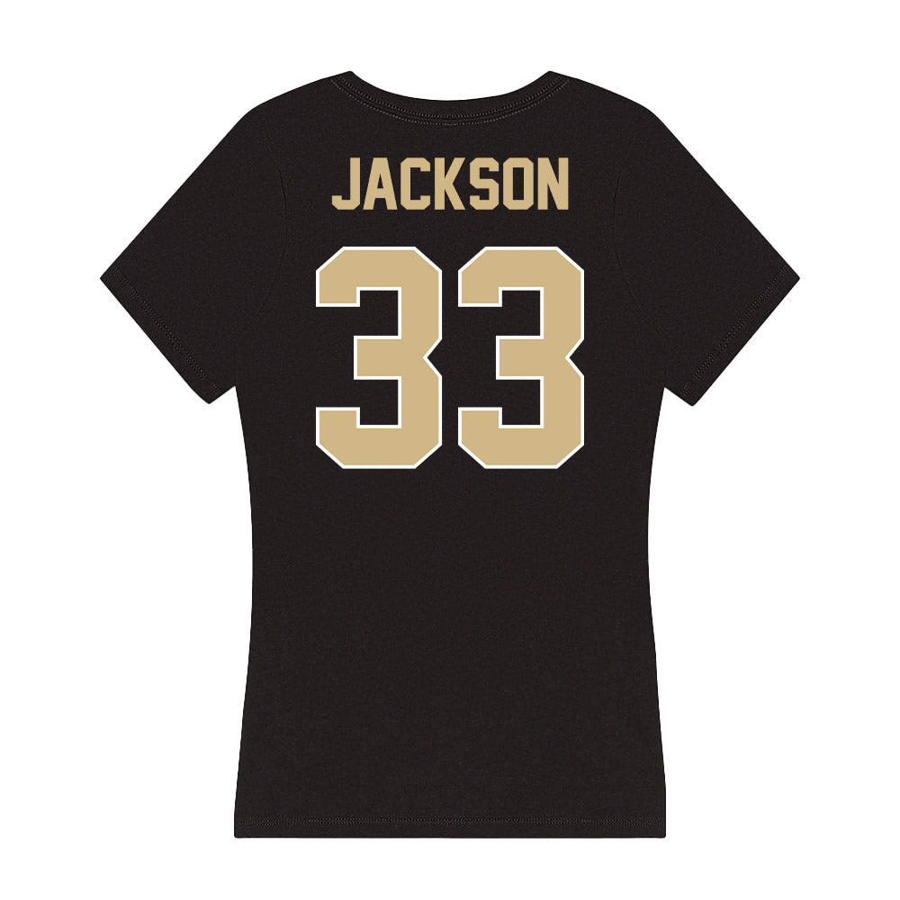 Purdue - NCAA Football : Elijah Jackson - Women's V-Neck T-Shirt-1